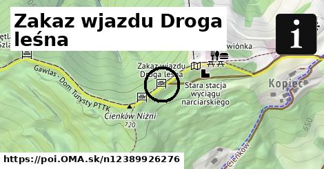 Zakaz wjazdu Droga leśna