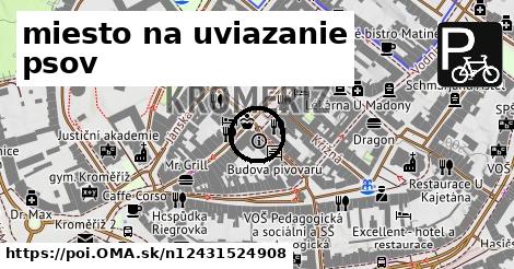 miesto na uviazanie psov