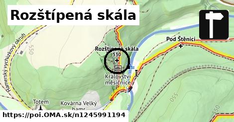 Rozštípená skála