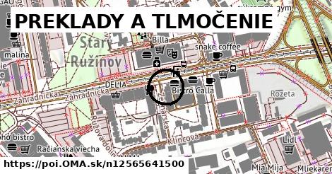 PREKLADY A TLMOČENIE