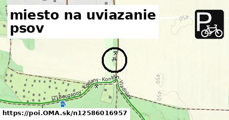 miesto na uviazanie psov