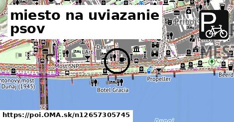 miesto na uviazanie psov