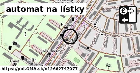 automat na lístky