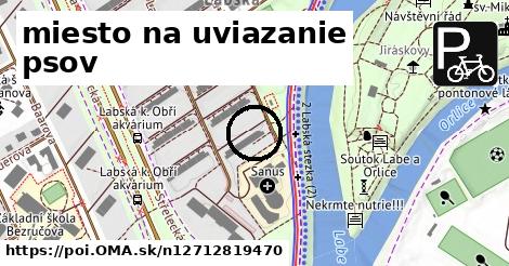 miesto na uviazanie psov