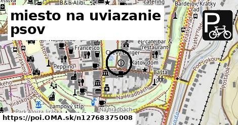 miesto na uviazanie psov