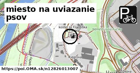miesto na uviazanie psov