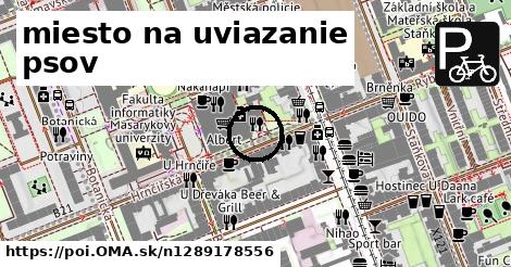 miesto na uviazanie psov