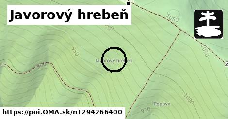 Javorový hrebeň