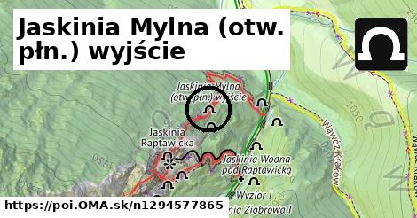 Jaskinia Mylna (otw. płn.) wyjście