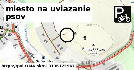 miesto na uviazanie psov