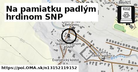 Na pamiatku padlým hrdinom SNP