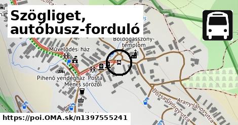 Szögliget, autóbusz-forduló