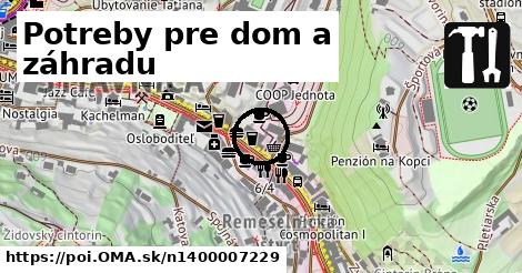 Potreby pre dom a záhradu