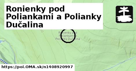 Ronienky pod Poliankami a Polianky Dučalina