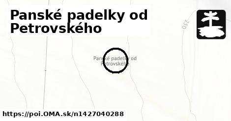 Panské padelky od Petrovského