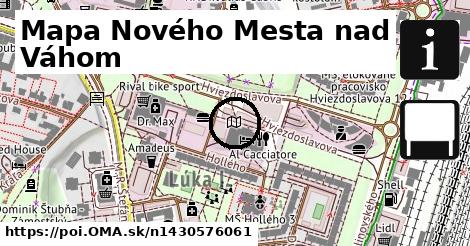 Mapa Nového Mesta nad Váhom