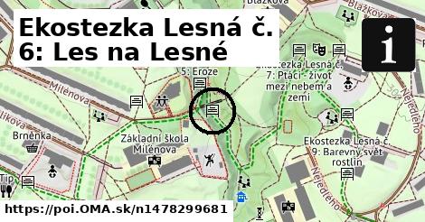 Ekostezka Lesná č. 6: Les na Lesné