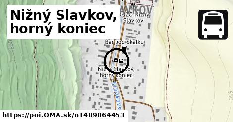 Nižný Slavkov, horný koniec