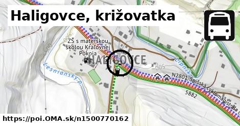 Haligovce, križovatka