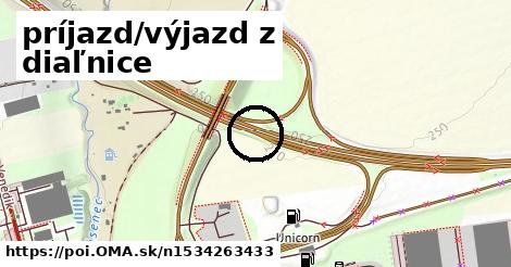 príjazd/výjazd z diaľnice