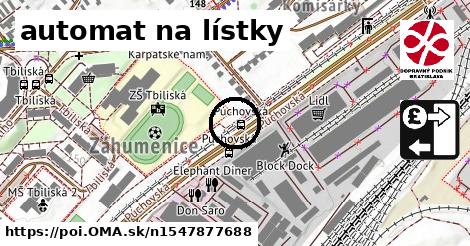 automat na lístky