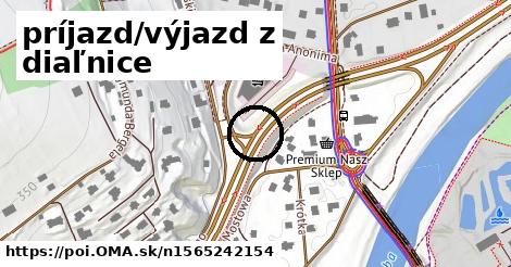 príjazd/výjazd z diaľnice