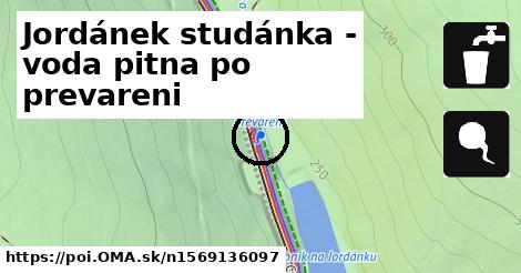 Jordánek studánka - voda pitna po prevareni