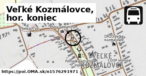 Veľké Kozmálovce, hor. koniec