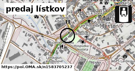 predaj lístkov