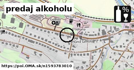 predaj alkoholu