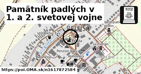 Pamätník padlých v 1. a 2. svetovej vojne