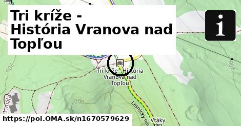 Tri kríže - História Vranova nad Topľou