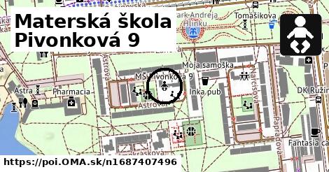Materská škola Pivonková 9