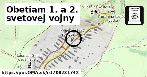 Obetiam 1. a 2. svetovej vojny