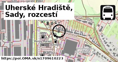 Uherské Hradiště, Sady, rozcestí