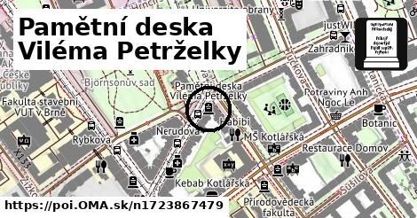 Pamětní deska Viléma Petrželky