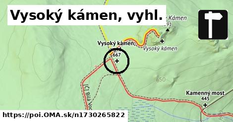 Vysoký kámen, vyhl.