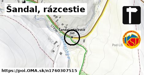 Šandal, rázcestie