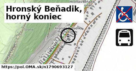 Hronský Beňadik, horný koniec