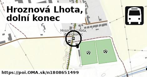 Hroznová Lhota, dolní konec