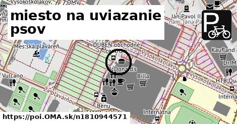 miesto na uviazanie psov