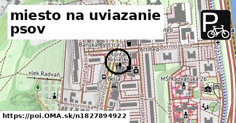 miesto na uviazanie psov