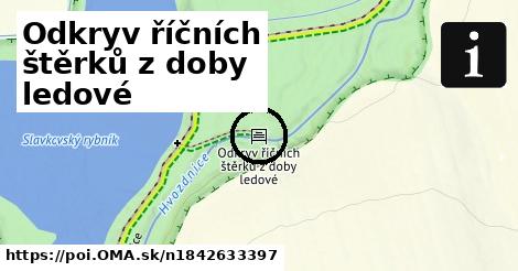 Odkryv říčních štěrků z doby ledové