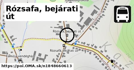 Rózsafa, bejárati út