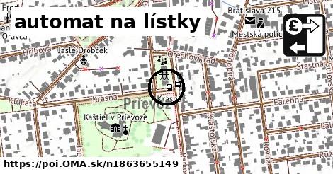 automat na lístky