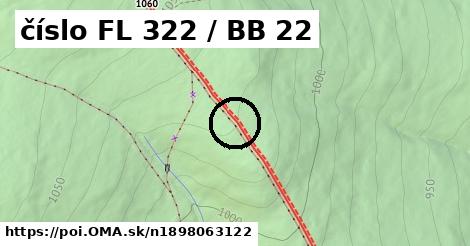 číslo FL 322 / BB 22