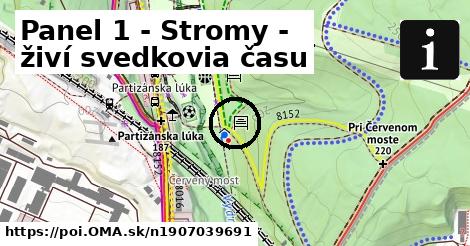 Panel 1 - Stromy - živí svedkovia času