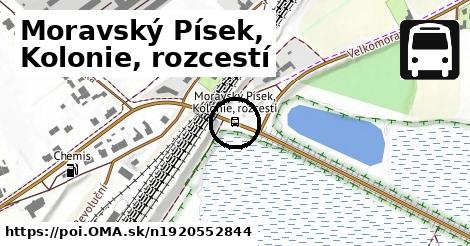 Moravský Písek, Kolonie, rozcestí