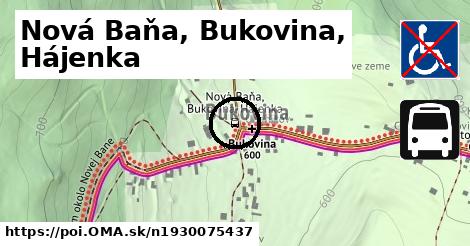 Nová Baňa, Bukovina, Hájenka
