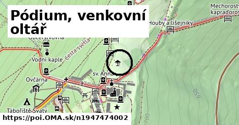 Pódium, venkovní oltář